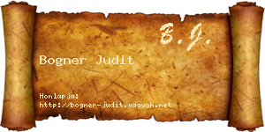 Bogner Judit névjegykártya