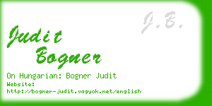 judit bogner business card